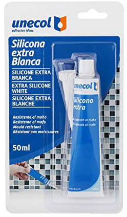Unecol 6111 Silicona (blíster con Tubo), Blanco, 50 ml