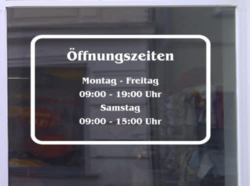 Don Cappello Öffnungszeiten Klassik Schaufensterbeschriftung Aufkleber Werbung Laden Geschäft Weiß Breite 25 cm