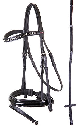 Premiere Trensenzaum Grenoble, Farbe:schwarz, Groesse:Pony