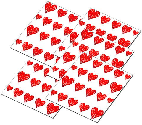 AWS Set Water Newsee Decals Hearts Broken Cracked Heart Stickers Red Nail Art Stickers Valentine's Day Love Transfer Decoration Broken Heart Red Reconstruction Decoration