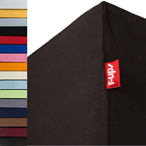 r-up Beste Spannbettlaken 180x200-200x220 bis 35cm Höhe viele Farben 95% Baumwolle / 5% Elastan 230g/m² Oeko-TEX stressfrei auch für Boxspringbetten (anthrazit)