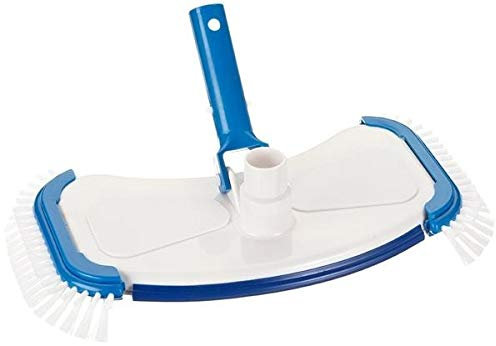 Opengardenweb Spazzola Scopa Testa Aspirafango Pulizia Piscina con Setole Laterali e Inferiori Deluxe Professionale | con Raccordi da 32-38 mm| Attacco con Clips| Deluxe e Professionale