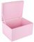 Creative Deco XXL Rosa Große Holzkiste mit Deckel | 40x30x24 cm (+/-1cm) | Holztruhe Erinnerungsbox Baby Holzbox mit Deckel Kasten | Für Dokumente, Spielzeuge, Werkzeuge | ROH, UNGESCHLIFFEN