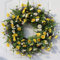 UIYIHIF 22Inch Daisy Wreaths, Artificial Flower Spring Wreath for Front Door Window Wall Hanging, Summer Silk Decorative Wreath Decorations…