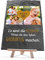 wandmotiv24 Schiefertafel Bester Papa, Personalisiert mit Ihren Farbfotos, Aufstellschild 3 Motive inkl. Spruch & Herz, Holz-Staffelei, Hochformat 20x30cm, Natur Schieferplatte, Foto-Geschenk, Deko