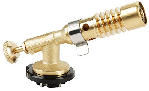 Pistola de llama profesional Portátil Latón Cocina Cocina Gas Llama ajustable Butano Antorcha culinaria Soldadura Barbacoa Pistola de llama para acampar en casa Escuela culinaria profesional Barbacoa