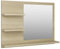 vidaXL Badspiegel mit 3 Ablagen Spiegelregal Wandspiegel Badezimmerspiegel Bad Spiegel Badezimmer Badmöbel Sonoma-Eiche 60x10,5x45cm Holzwerkstoff