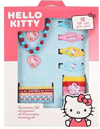 Joy Toy Hello Kitty Accessoiresset 18 TLG. - in Geschenkpackung 18,5x2,5x23,5 cm