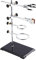 OLYCRAFT Laboratory Grade Stand Support Set with Coated Base (8.3x5.4) Rod (Length 13.8) 2 Retort Rings Flask Clamp Clamp Retort Jaw and lab Finger Clamps for Laboratory Experiments