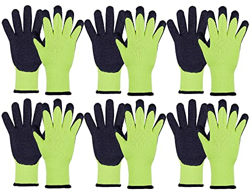 Novatool 6 Paar Schutzhandschuhe Herren I Größe 8 I Polyester I EN388:2016 4142X | EN511 X2X I Thermo Arbeitshandschuhe Winter Montagehandschuhe Winterhandschuhe Arbeit