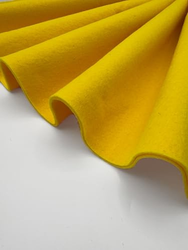 EOVEA - Acrylic Felt Fabric by The Yard - Soft and Durable 72 Wide & 1.6mm Thick Felt Sheets for DIY Crafts, Sewing, Upholstery, Cushion, Padding, Costumes(Yellow, 2 Yard)