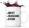 Planetee Mug Best Manager Ever | Idée Tasse Cadeau Travail Boulot Métier Départ Retraite Collègue Femme Anniversaire Noël