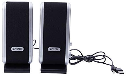 Cusstally - Altavoz de audio para ordenador (120 W, 3,5 mm), color negro