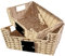 OUTBROS Aufbewahrungskorb geflochten, 2er Set Rattankorb aus gewebtem, Deko Aufbewahrungsbox, Organizer Körbchen in Shelf, Arbeitsplatte Regal Schrank Organizer, Papierseil