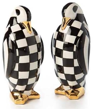 MacKenzie-Childs Checkmate Salz- und Pfefferstreuer Pinguin