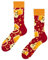 Dedoles Socken Unisex Damen Herren & Kinder Baumwolle viele lustige Designs 1 Paar Geschenk links rechts verschieden, Farbe Rot, Motiv Hopfengetränk und Schafe, Gr. 35-38