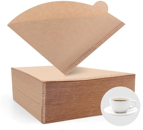 ZHIYE 100PCS Coffee Filter Papers, Disposable Coffee Filters, Unbleached Cone Filter Papers Size 02 for Coffee Dripper & Pour Over Coffee Maker, 1-4 Cups