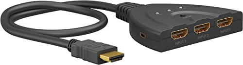 goobay HDMI Switch HDMI-Umschaltbox 3 auf 1 (4K @ 60Hz)