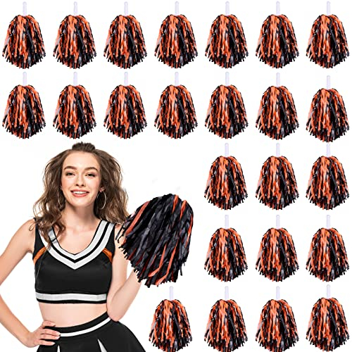 Pompons für Cheerleader, Cheerleader, Spirited Cheerleader, Cheerleader, Pompons, Taktstockgriff, Metallfolie, lustige Pompons für Sport, Team, Party, Tanz, Cheerleader, Cheerleader, Cheerleader,