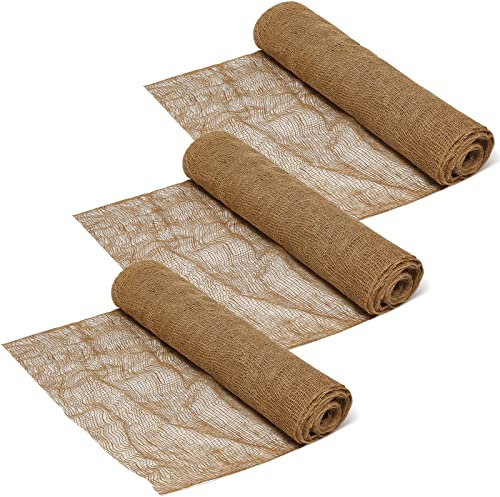 Erosion Control Blankets Burlap Netting Mesh Burlap Erosion Control Liners Erosion Control Blanket Burlap Loose Weave Planter Liner Roll for Garden Raised Bed Soil Saver, 48 Inch 60 ft (3 Pcs)