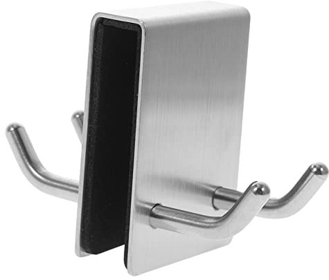KONTONTY Glass Door Hook Suction Cup Hangers Metal Hangers Cow Pitcher Removable Hooks for Hanging Jacket Hanger Suction Cup Towel Hooks Black Towel Rack Stainless Steel Key Coat Hook