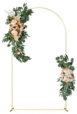 Hochzeitsbogen-Hintergrundständer, 200 cm, goldfarben, Hochzeitsballon-Hintergrund, quadratischer Bogenrahmen für Geburtstagsparty, Brautparty, Babyparty, Zeremonie, Dekoration