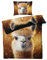 QEODAH Lama Bettwäsche 135x200 Winter - Süße Alpaka Bettbezug 135 x 200 2er Set - Wendebettwäsche & Kissenbezug - Weiche Mikrofaser Bettwäsche-Sets mit Reißverschluss - Schlafzimmer Bett Deko