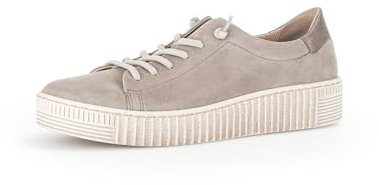 Gabor Damen Low-Top Sneaker, Frauen Halbschuhe,Wechselfußbett,Best Fitting,Freizeitschuhe,Turnschuhe,Laufschuhe,Freizeit,Visone,40.5 EU / 7 UK