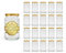 Espirito Rebelde 20 Pots de Conservation en Verre 370 ml avec Couvercle Doré | Bocaux Alimentaire pour Sauce, Confiture, Miel