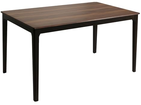 Esszimmertisch HWC-M55, Tisch Esstisch, Massiv-Holz HDF Laminat Melamin 135x80cm, Sheesham Holz-Optik, dunkle Beine