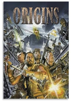 OmAju Call of Dutyy Black Ops 2 Zombie-Poster, Leinwanddrucke, Wanddekoration, Kunstbild, Heimdekoration für Wohnzimmer, als Geschenk, 30 x 45 cm