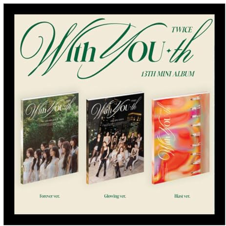 TWICE [WITH YOU-TH] 13th Mini Album (FOREVER/GLOWING/BLAST -Random Ver.+1ea Store Gift Photo Card) K-POP SEALED