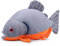 lilizzhoumax Piranha Fisch-Plüschtier 22cm/8” Simuliertes Tier Piranha Fisch Kawaii Piranha Fisch-Plüschtier Realistische Fisch Plüsch Spielzeug für Wilde Tiere Geschenk für Kinder grau