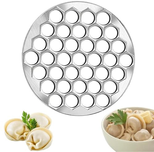 Zhixifan 37 Löcher Pelmeni Maker Form, Dumplings Ravioliformer Mold, Aluminiumlegierung, für Diy Kochen Familienfeiern Partys und Picknicks