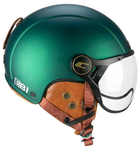 CGM EBI Casque de Ski Unisexe pour Adulte, Vert satiné, M (57-58cm)