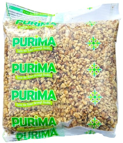 Walnut Nibs 5kg – Chopped Walnuts SMALL Pieces - 4-8mm Wal nut Piece Broken Nibbed Natural Raw Bits Crumbs Nuts Cooking Baking Salads Desserts Cakes Blending Breakfast Bulk (Packaging May Vary) PURIMA