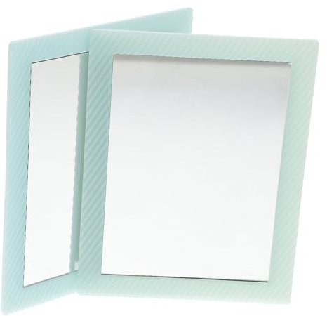 MERRYHAPY 2piezas Espejo De Maquillaje Compacto Espejo Cosmético De Escritorio Vidrio Transparente Magnético Fácil De Transportar