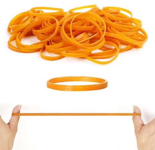 100 Pcs Large Elastic Bands 100x5mm Rubber Elastic Bands Strong Thick Elastic Rubber Bands Set for Home School Office Bank Supplies，Yellow