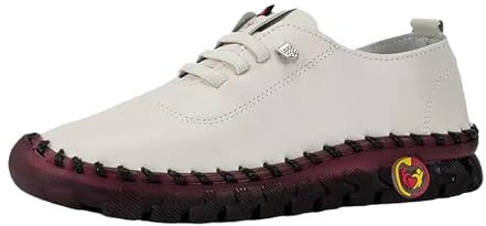 Genérico Zapatillas Mujer 42 Zapatillas Deporte Tejidas Transpirables para Caminar, sin Cordones, con Soporte para el y Las Manos Zapatillas Doradas Mujer (White, 39)
