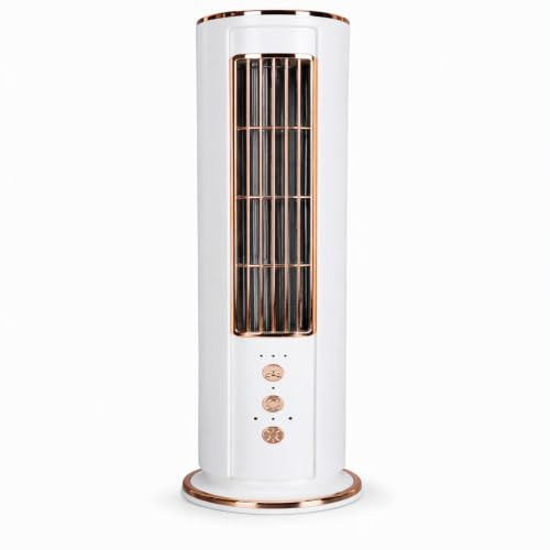 TIKATARER Turmventilator, Standventilator, mit Fernbedienung, 3 Geschwindigkeiten, Flügellos, Leises Arbeiten für das Heimbüro