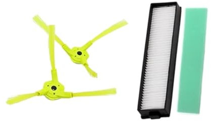 XPBTBSUS 4 Teile/los (1 Paar seitenbürste + Filter + Schwamm Filter), Kompatibel for LG HOM-BOT ROBOKING, Roboter Staubsauger Teile Zubehör.