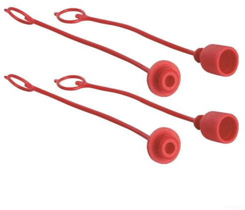ISO7241-B Lot de 4 capuchons anti-poussière en caoutchouc mâle et femelle pour raccords de 0,6 cm, 3/8,1/2,3/4,1, housse de protection pour équipements industriels (1,9 cm)
