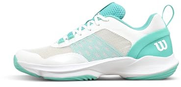 Wilson Zapatillas de pádel Hurakn Pro V2 para Mujer, Blanco/Turquesa, 42 EU