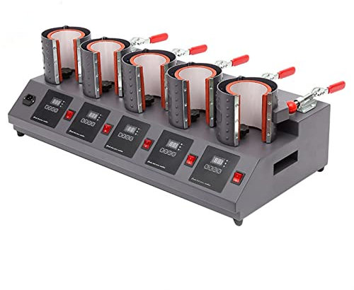 Máquina de transferencia de calor de sublimación de tinte Máquina de copa for hornear de cinco en uno Máquina de transferencia de calor multifunción de cinco en uno Máquina de la taza de hornear verti