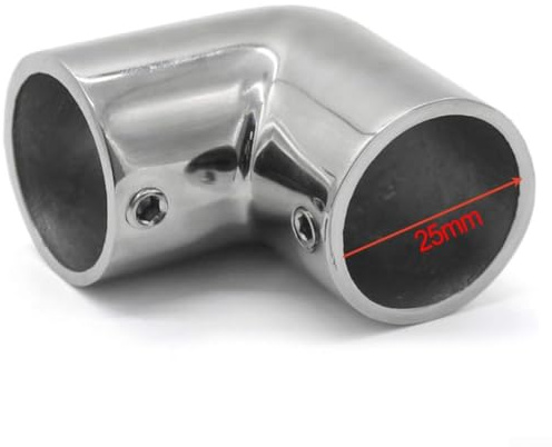 Marine Ellenbogengelenk-Rohrverbinder 22 25 30 mm Edelstahl für Boot-Handläufe (25 mm)