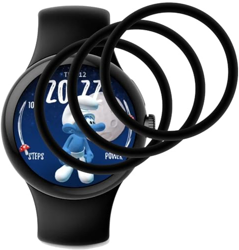 Beukei Panzer Schutz Glas für Google Pixel Watch 3 45mm, 3 Stück Sicherheitsglas[Anti-Kratzen][Sans Bulless][9H Härte] Film