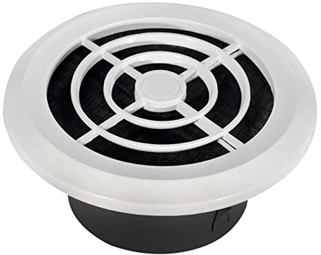 Chimney Cover, ABS Adjustable Air Vent White Round Soffit Exhaust Vent for Inline Duct Fan Outlet Vent Tool