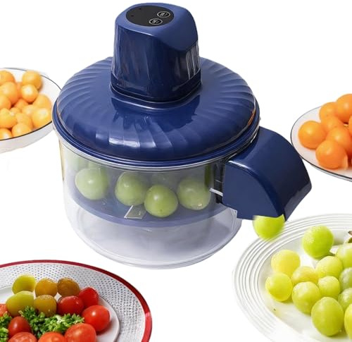 Peladora De Uvas Totalmente Automática, PP & Metal 24x24x18cm, De Uvas Portátil Para Y Frutas, Máquina Peladora Eléctrica Automática De Ajos Peladoras Recargable De Ayuda, Para Varias Frutas