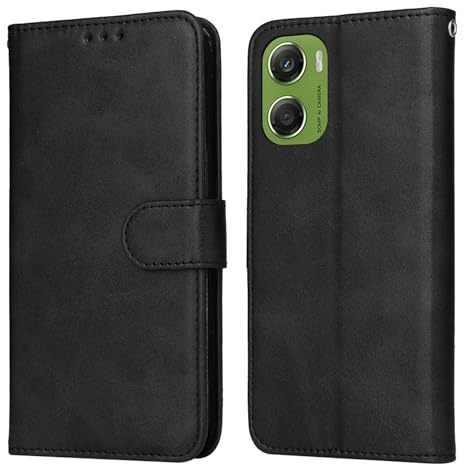 Wigento Kunstleder Flip Hülle für Motorola Moto G06 4G mit Kartenfach & Standfunktion