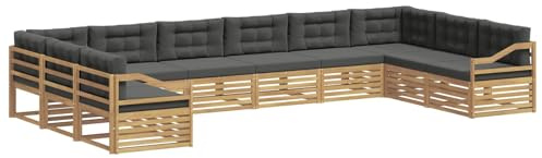 vidaXL Sofagarnituren Massivholz Akazie, Bequeme Gartensofa, modernes Eckmöbel, Robustes Loungemöbel, schickes Set für die Terrasse